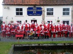 Santas in the Pleasure Boat Car Park
