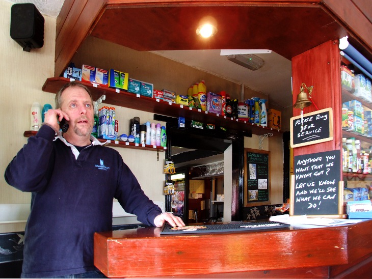 Staff at The Pleasure Boat Shop welcome customers